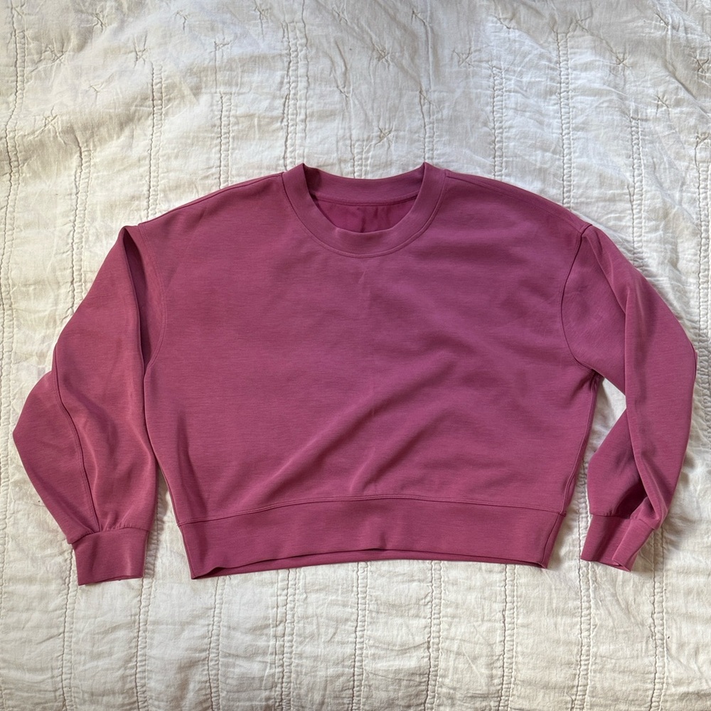 Pink (washed mauve) cropped boxy crewneck size 6
